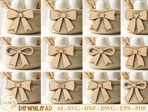 Download Wooden Bow Laser Cut File SVG Bundle - Cut file Collection
