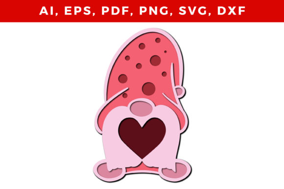 Download Layer Love with Gnome Svg Craft Cut File - Cut file Collection