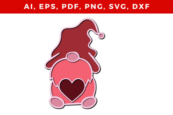 Download Layer Love with Gnome Svg Craft Cut File - Cut file Collection