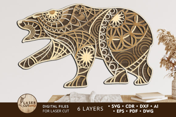 Download Crafts Bear Multilayer Laser Cut File - Cut file Collection