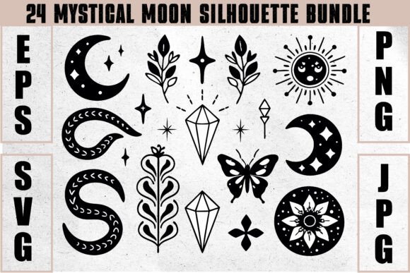 Download Mystical Moon Silhouette Bundle - Premium Resources