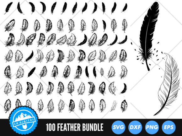 Download Feather SVG Bundle Boho Feather Cut File - Cut file Collection