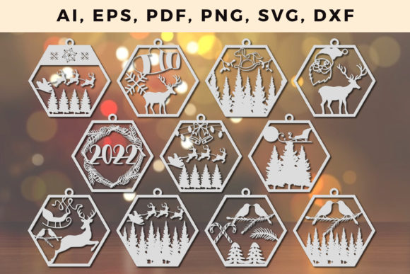 Download Christmas Ornaments Cut File SVG - Cut file Collection