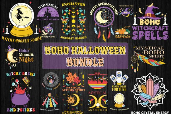 Download Boho Halloween SVG Bundle 20 Designs - Premium Resources