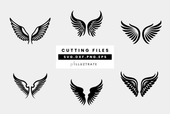 Download Angel Wings SVG Cut Files | Heart - Cut file Collection