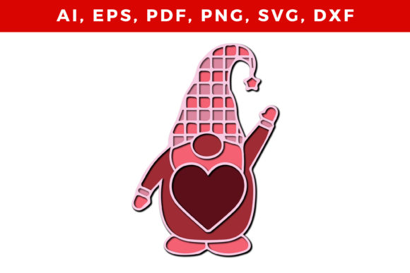 Download Layer Love with Gnome Svg Craft Cut File - Cut file Collection
