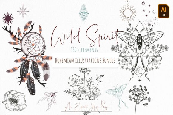 Download Wild Spirit Bohemian Vector Set - Premium Bundle