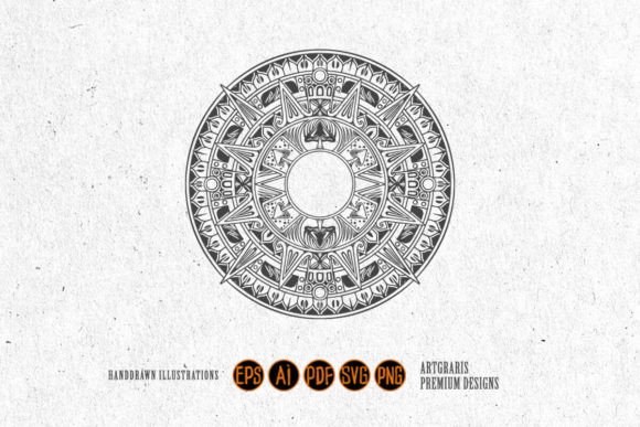 Download Luxury Fungus Ornate Mandala Monochrome - Luxury Collection